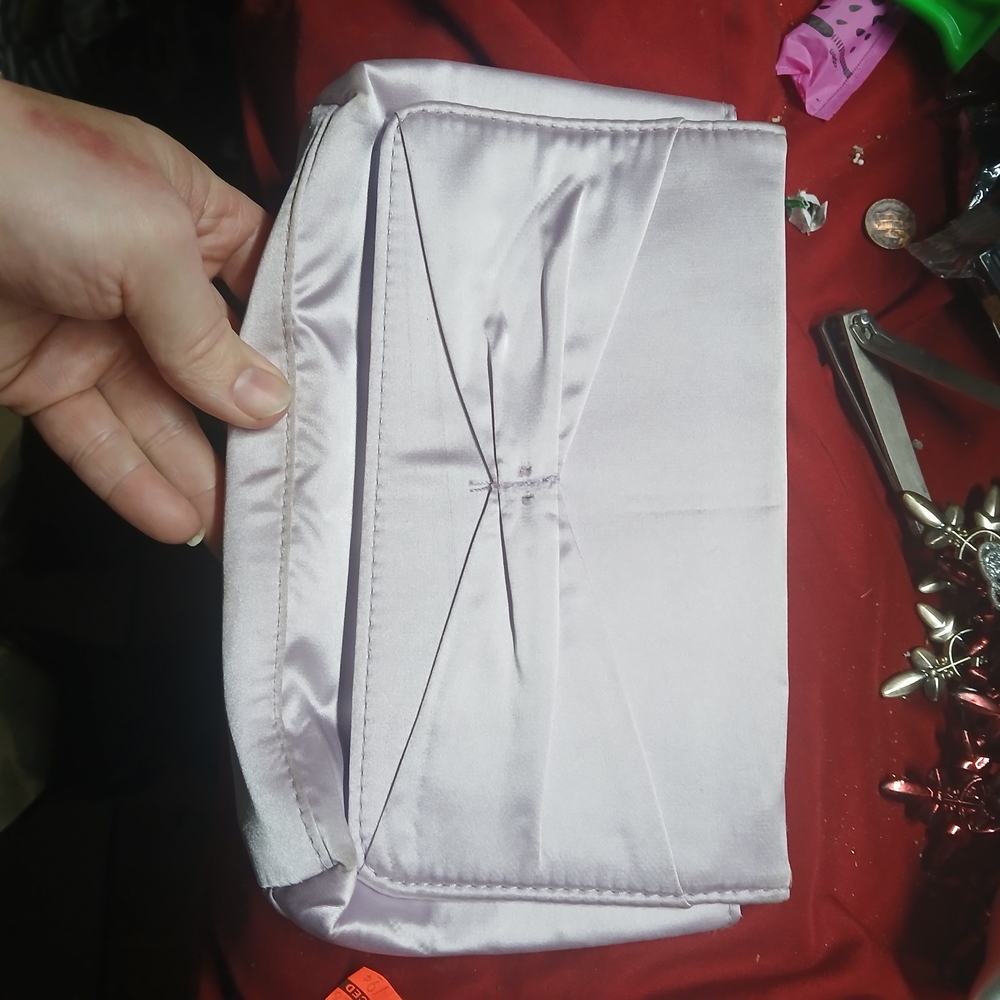 Charming Tailor Light Purple Satin Clutch Purse